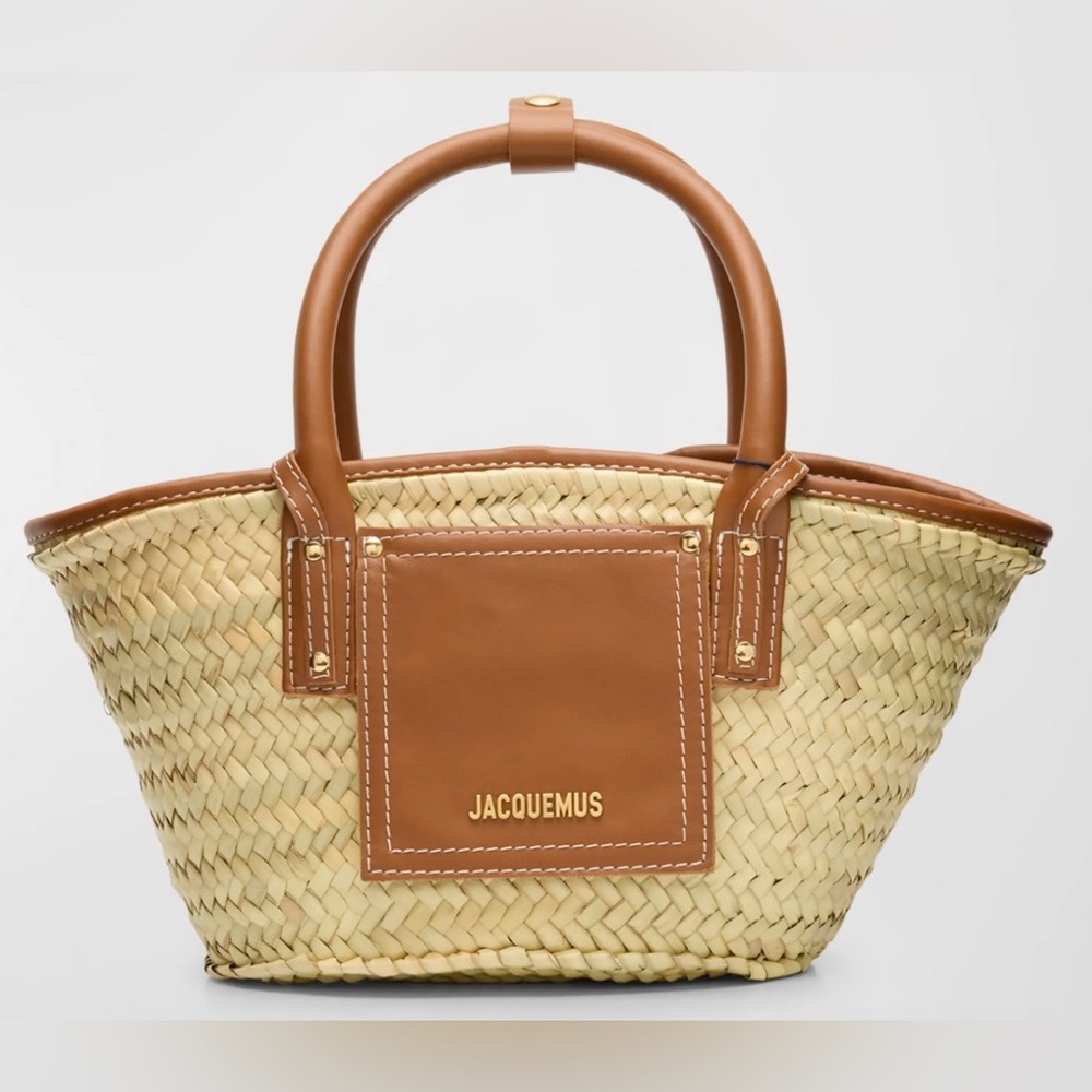 Jacquemus Le Petit Panier Soli Straw Top Handle Bag